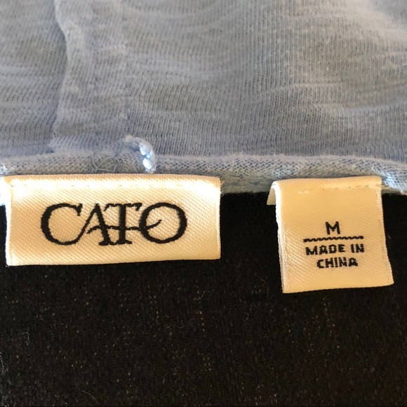 CATO baby blue tee shirt! Sz M - Picture 5 of 7